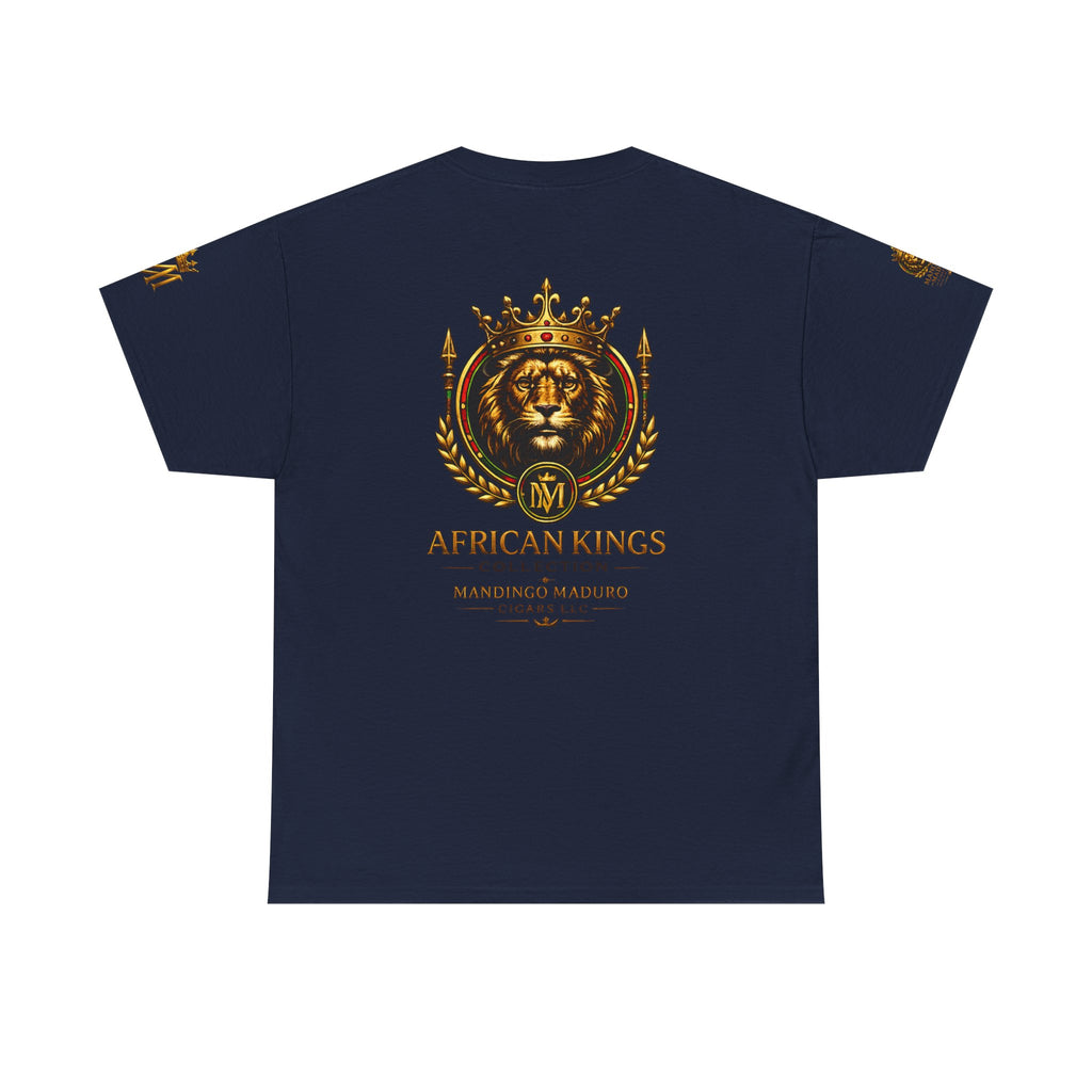 African Kings Lion Map T-Shirt — Afrocentric Royalty Graphic Tee