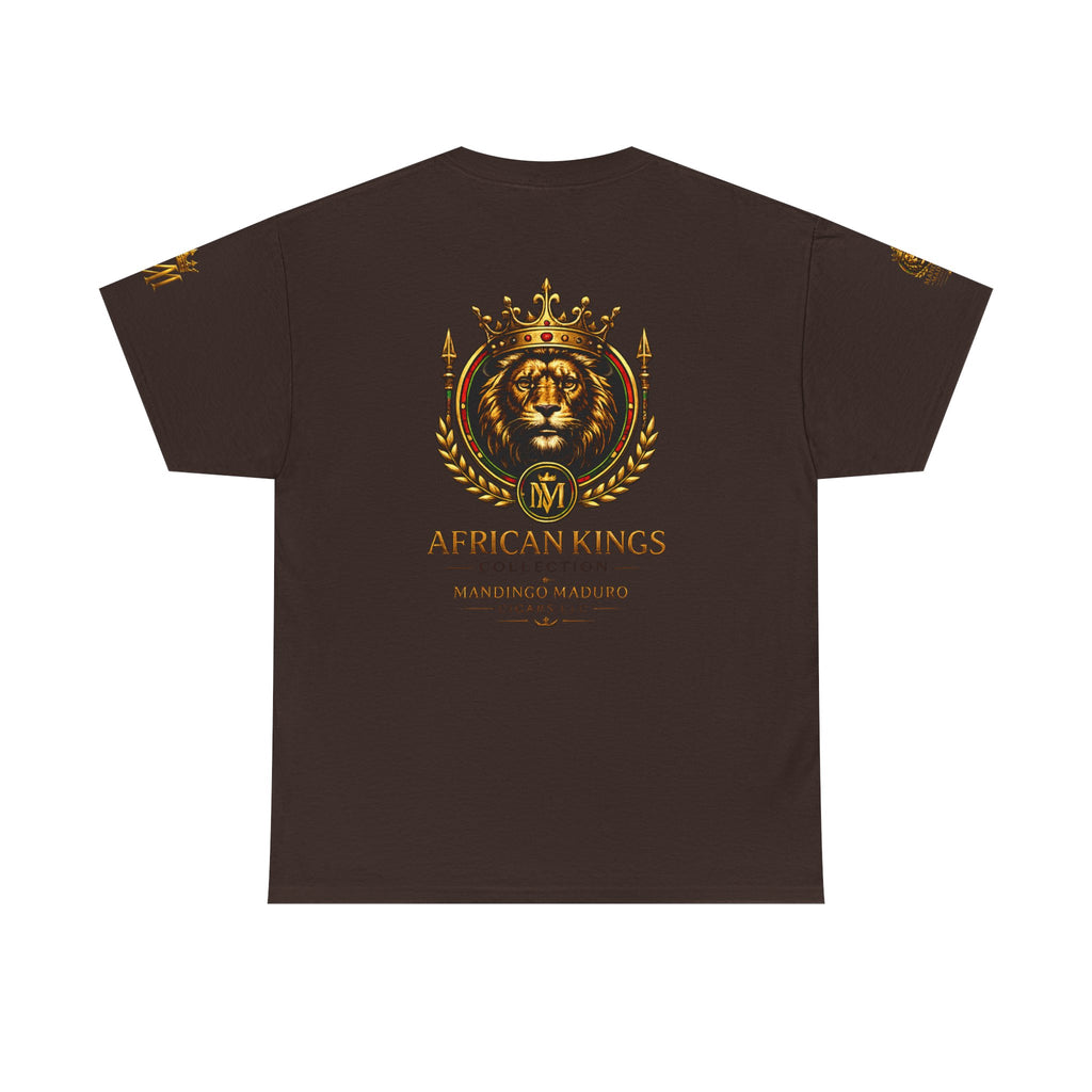 African Kings Lion Map T-Shirt — Afrocentric Royalty Graphic Tee