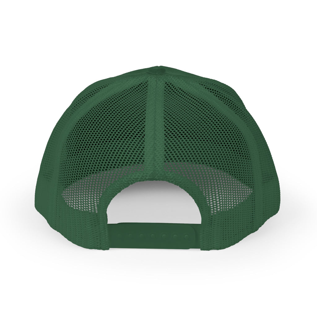 Lion Crest Snapback Trucker Cap — Vintage Regal Crest Embroidered Mesh Hat