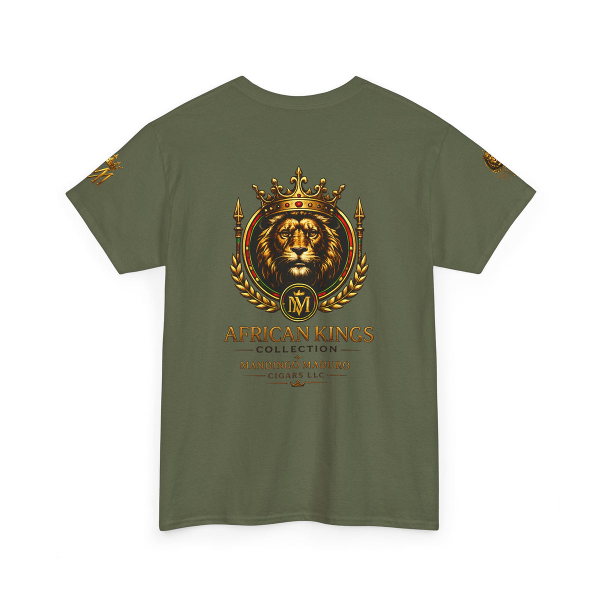 African Kings Lion Map T-Shirt — Afrocentric Royalty Graphic Tee