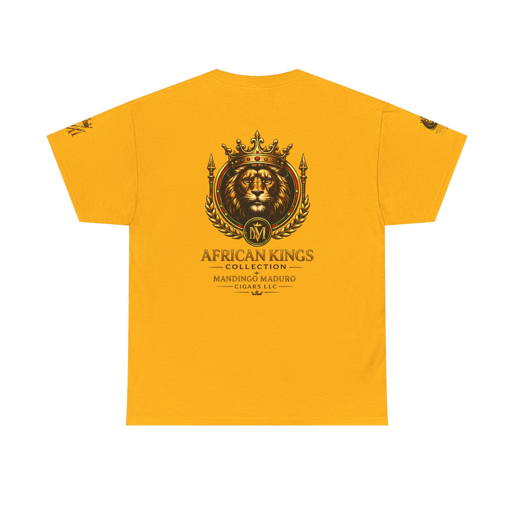 African Kings Lion Map T-Shirt — Afrocentric Royalty Graphic Tee