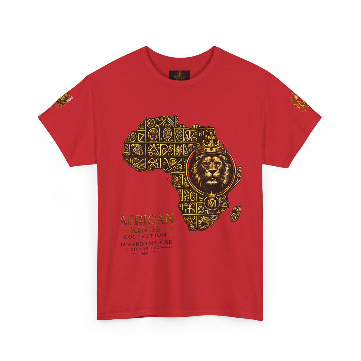 African Kings Lion Map T-Shirt — Afrocentric Royalty Graphic Tee