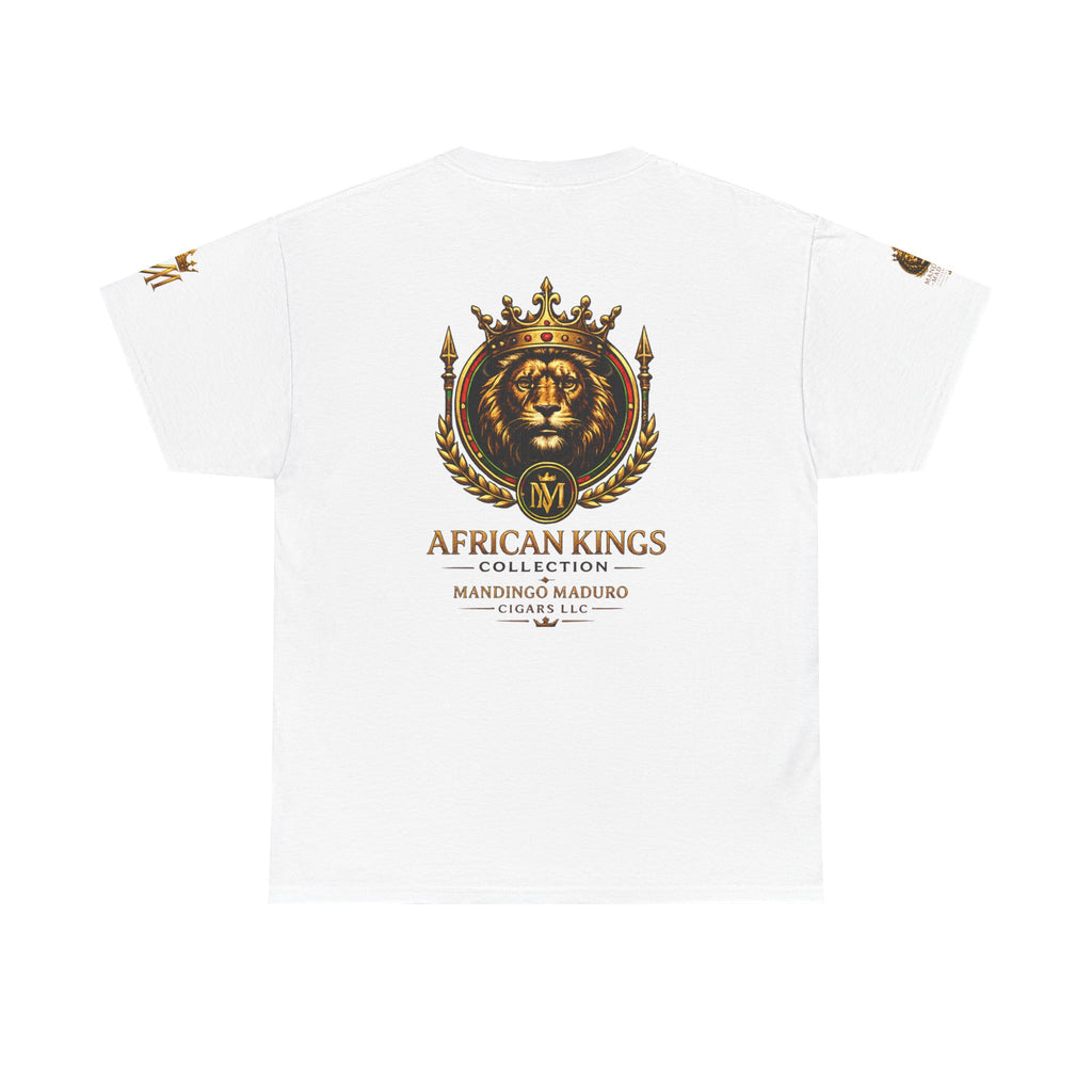 African Kings Lion Map T-Shirt — Afrocentric Royalty Graphic Tee