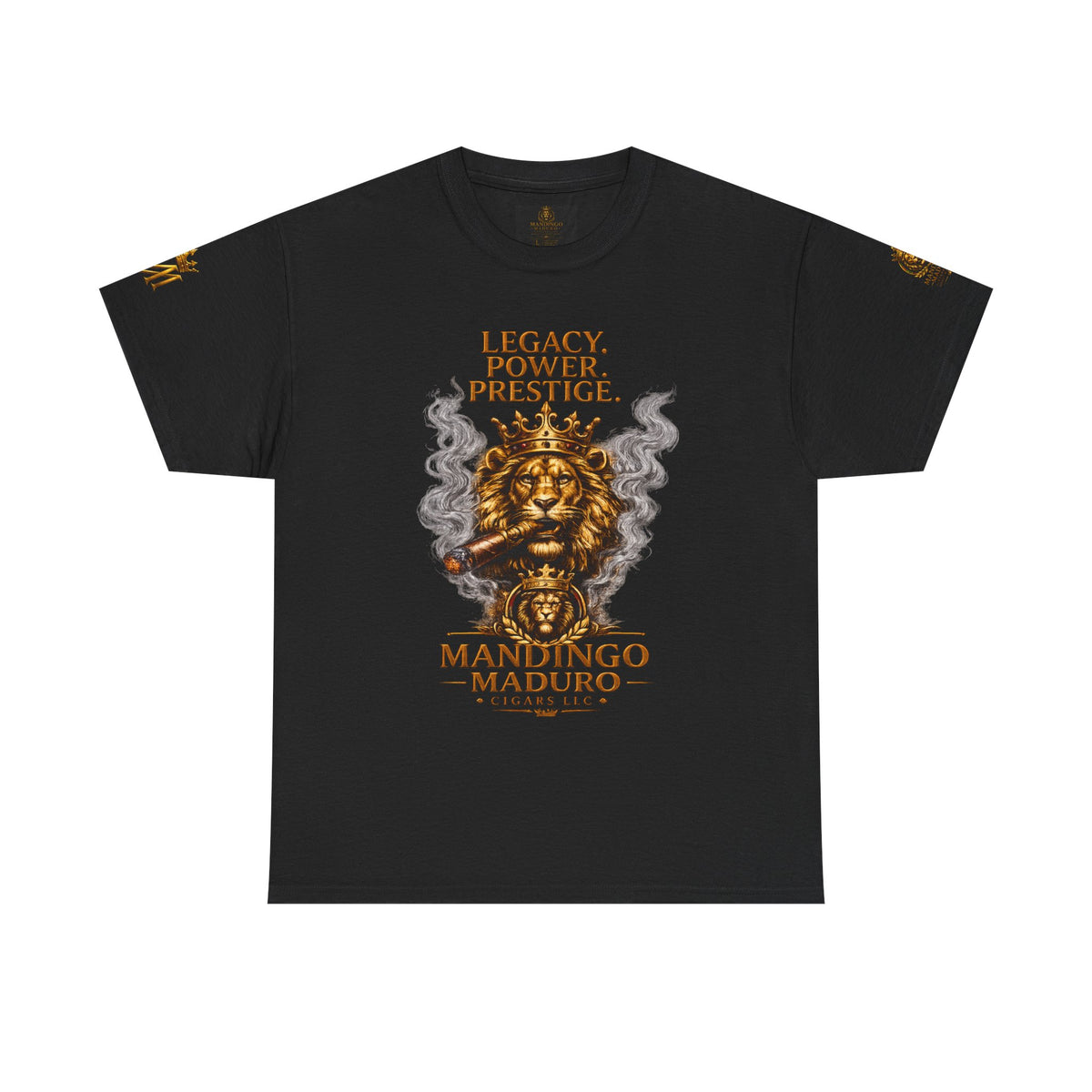 Lion Crest T-Shirt — "Legacy. Power. Prestige." Mandingo Maduro Graphic Tee
