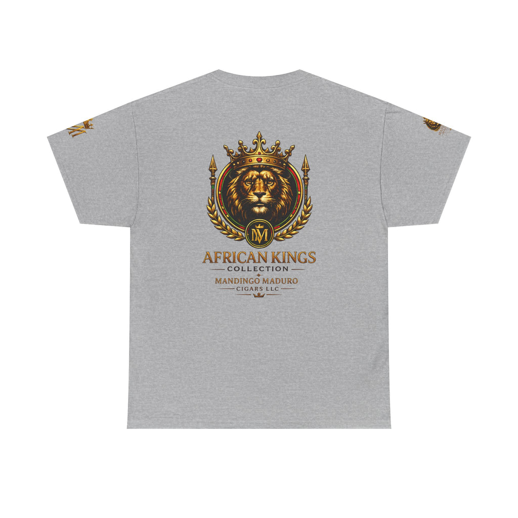 African Kings Lion Map T-Shirt — Afrocentric Royalty Graphic Tee