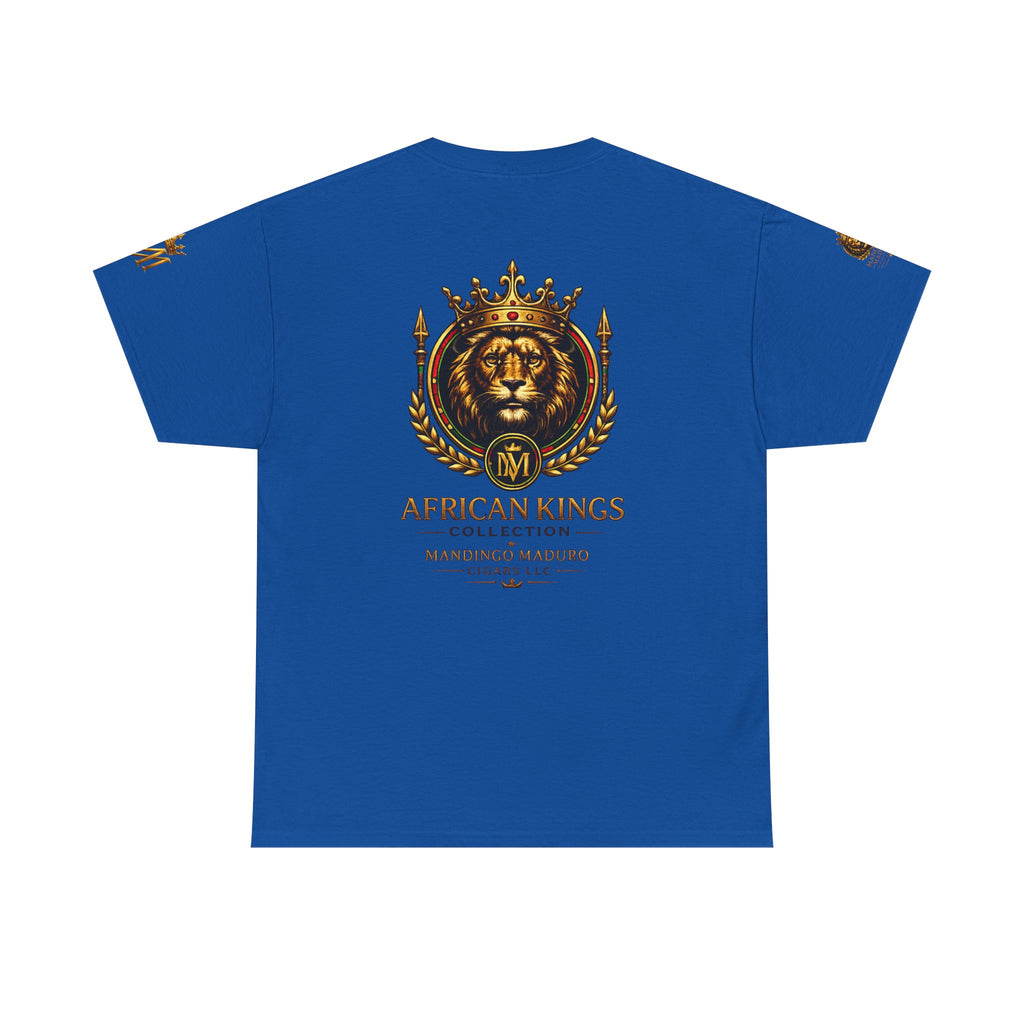 African Kings Lion Map T-Shirt — Afrocentric Royalty Graphic Tee