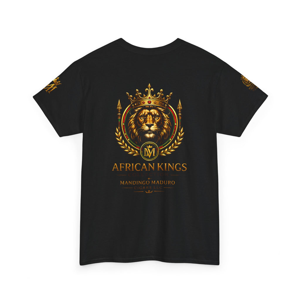 African Kings Lion Map T-Shirt — Afrocentric Royalty Graphic Tee