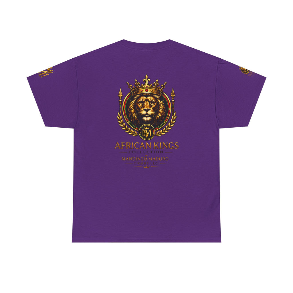 African Kings Lion Map T-Shirt — Afrocentric Royalty Graphic Tee