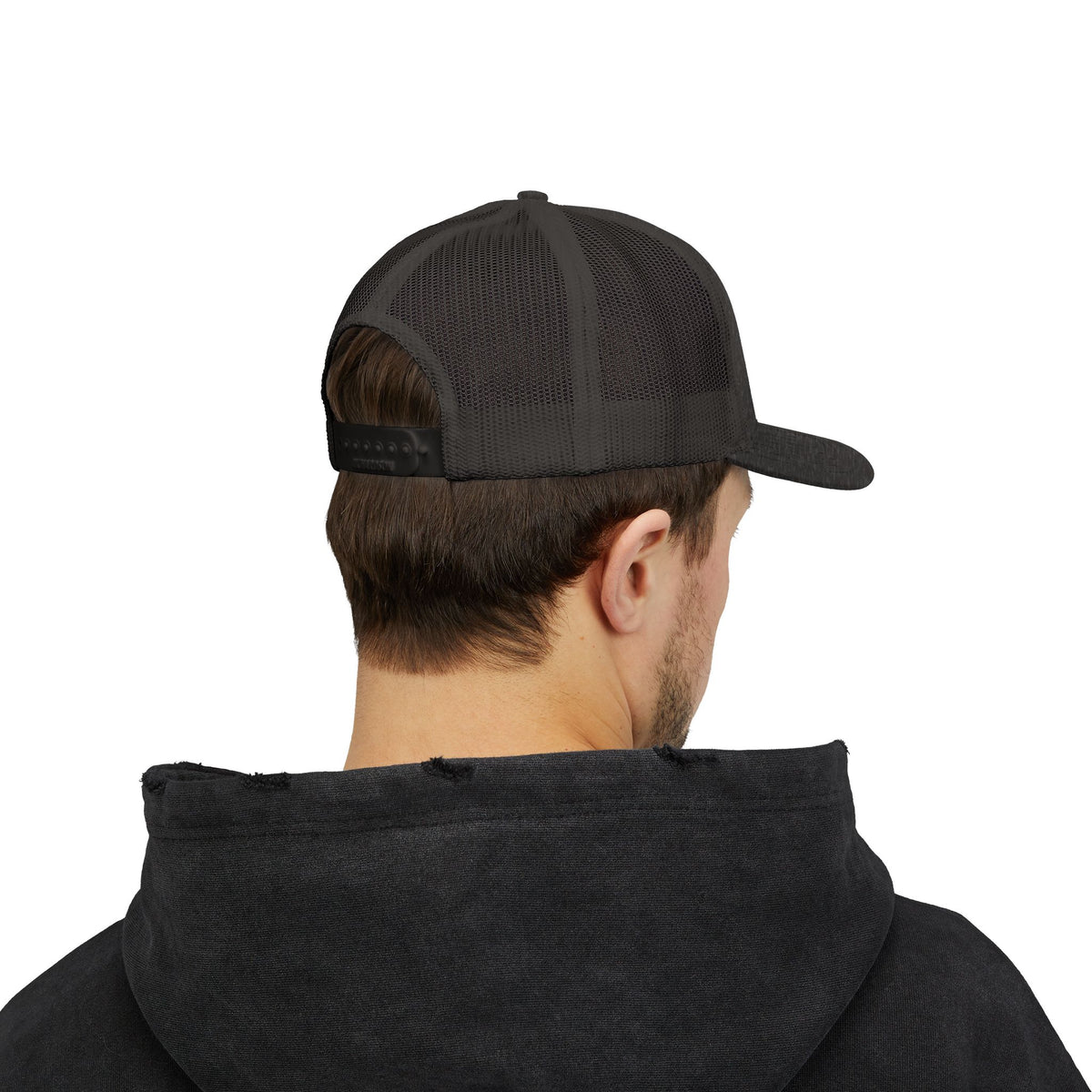 Lion Crest Snapback Trucker Cap — Vintage Regal Crest Embroidered Mesh Hat