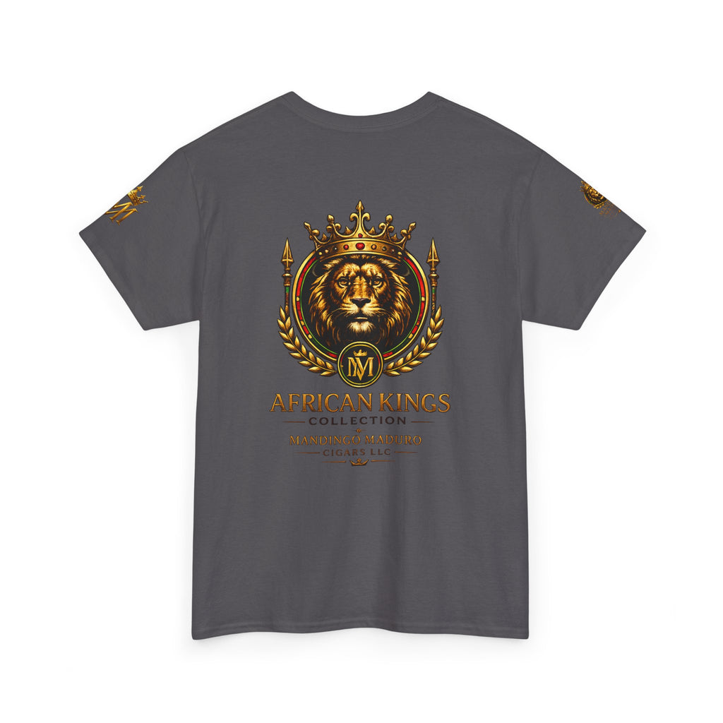African Kings Lion Map T-Shirt — Afrocentric Royalty Graphic Tee