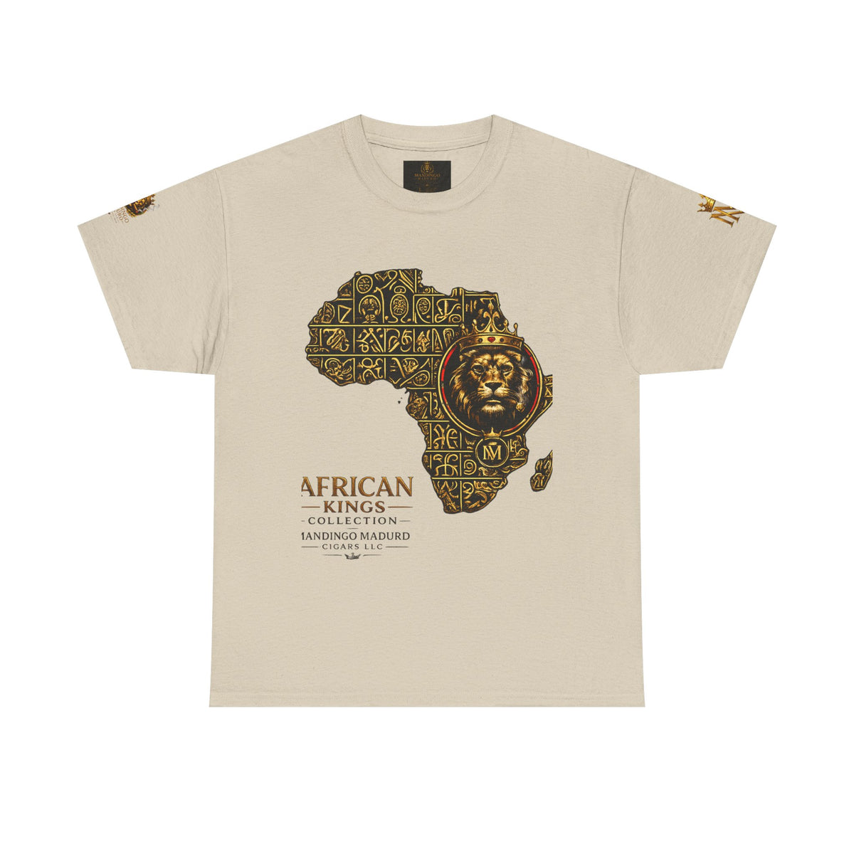 African Kings Lion Map T-Shirt — Afrocentric Royalty Graphic Tee