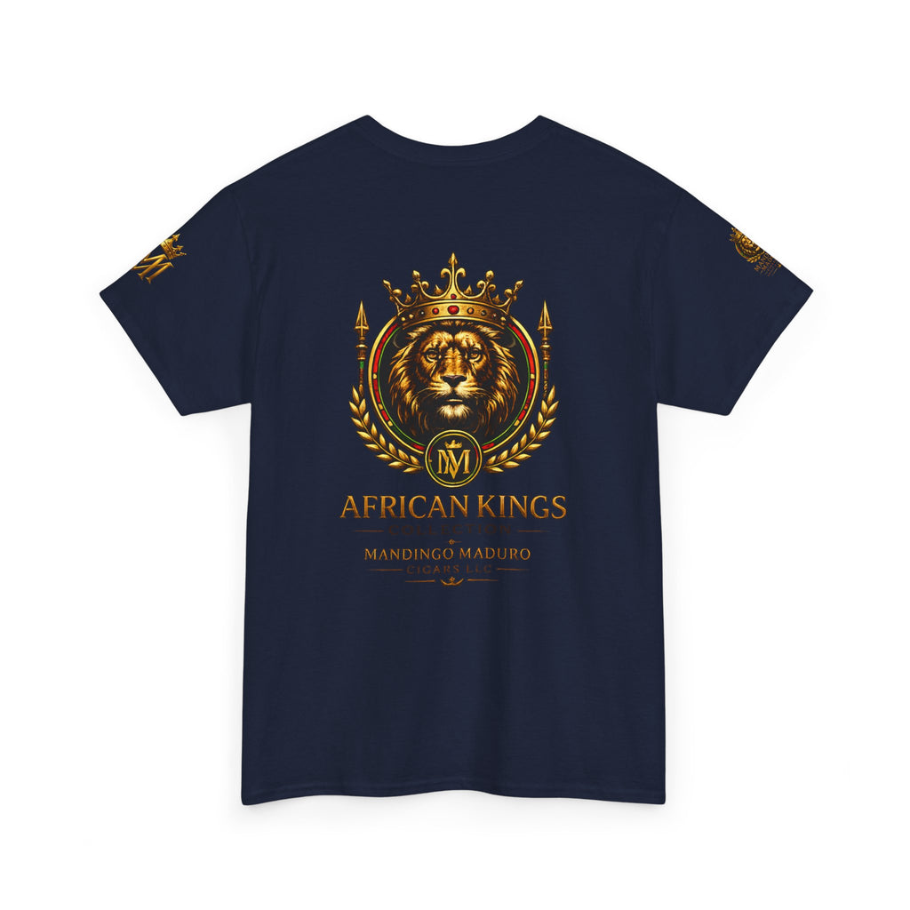African Kings Lion Map T-Shirt — Afrocentric Royalty Graphic Tee
