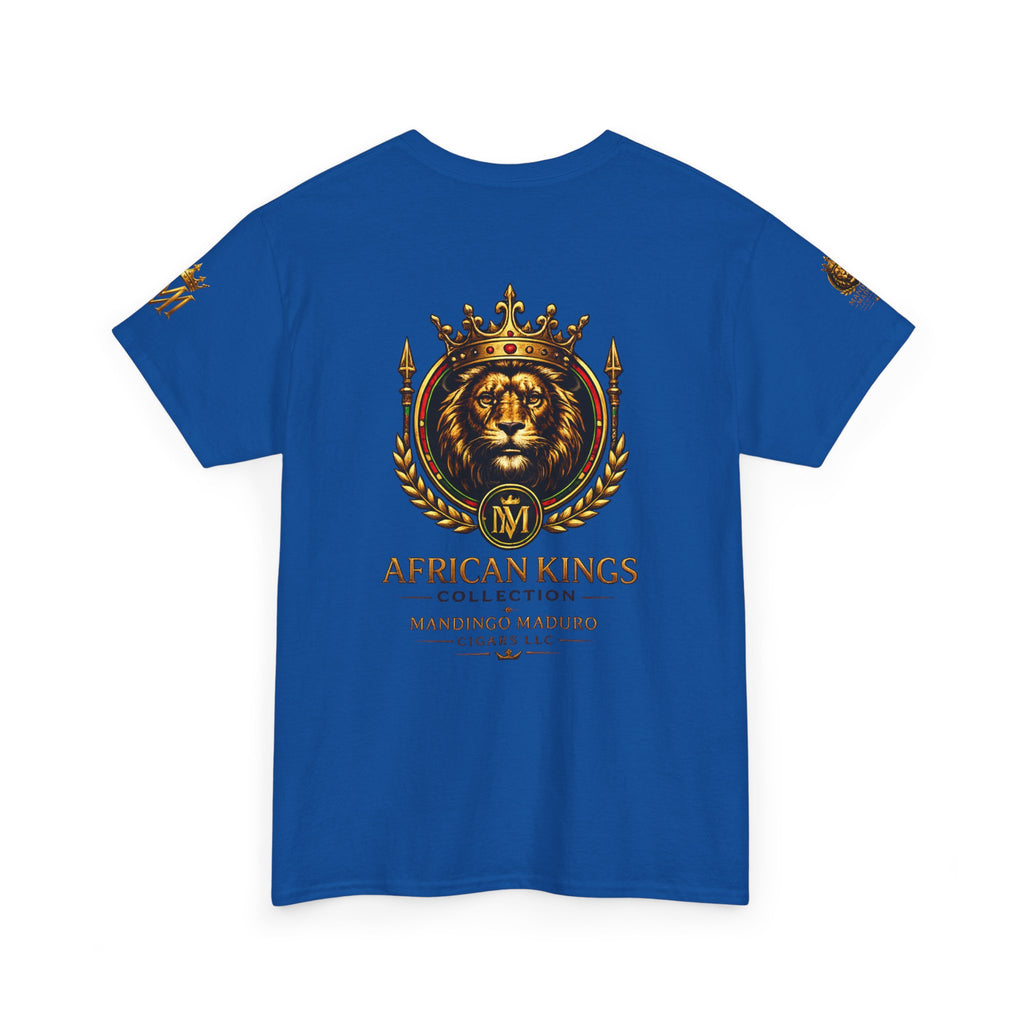 African Kings Lion Map T-Shirt — Afrocentric Royalty Graphic Tee
