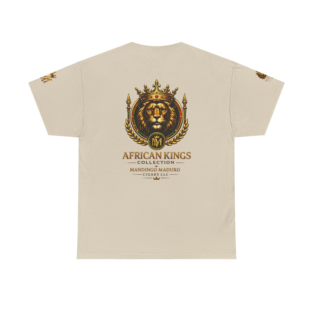 African Kings Lion Map T-Shirt — Afrocentric Royalty Graphic Tee