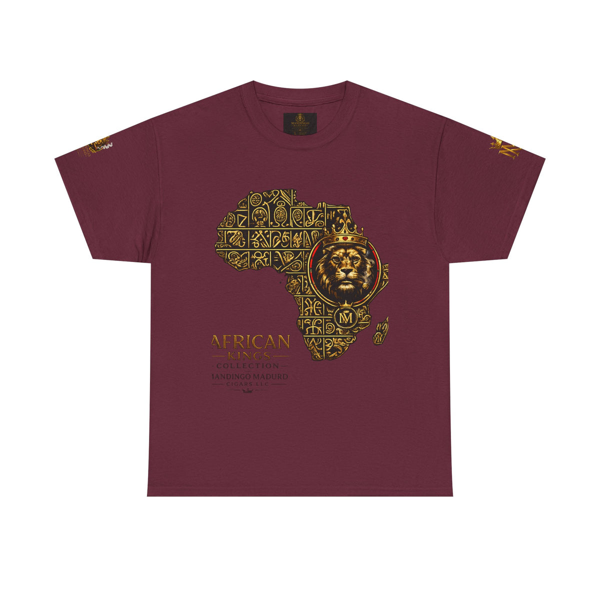 African Kings Lion Map T-Shirt — Afrocentric Royalty Graphic Tee