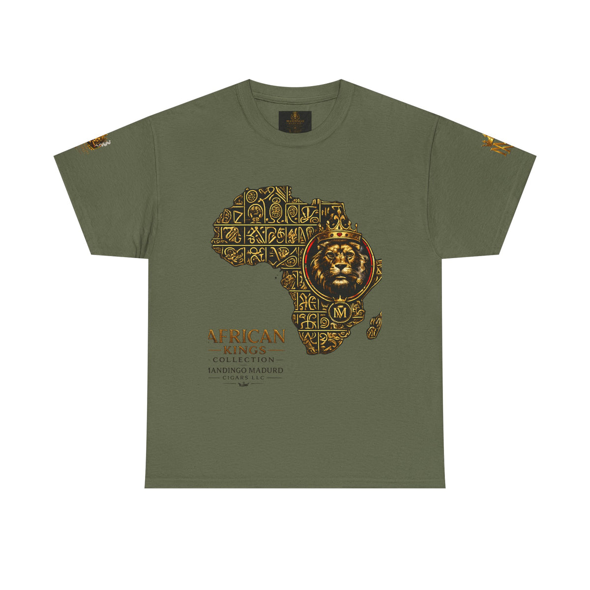 African Kings Lion Map T-Shirt — Afrocentric Royalty Graphic Tee