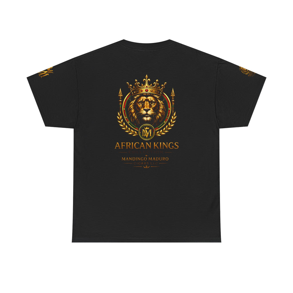 African Kings Lion Map T-Shirt — Afrocentric Royalty Graphic Tee