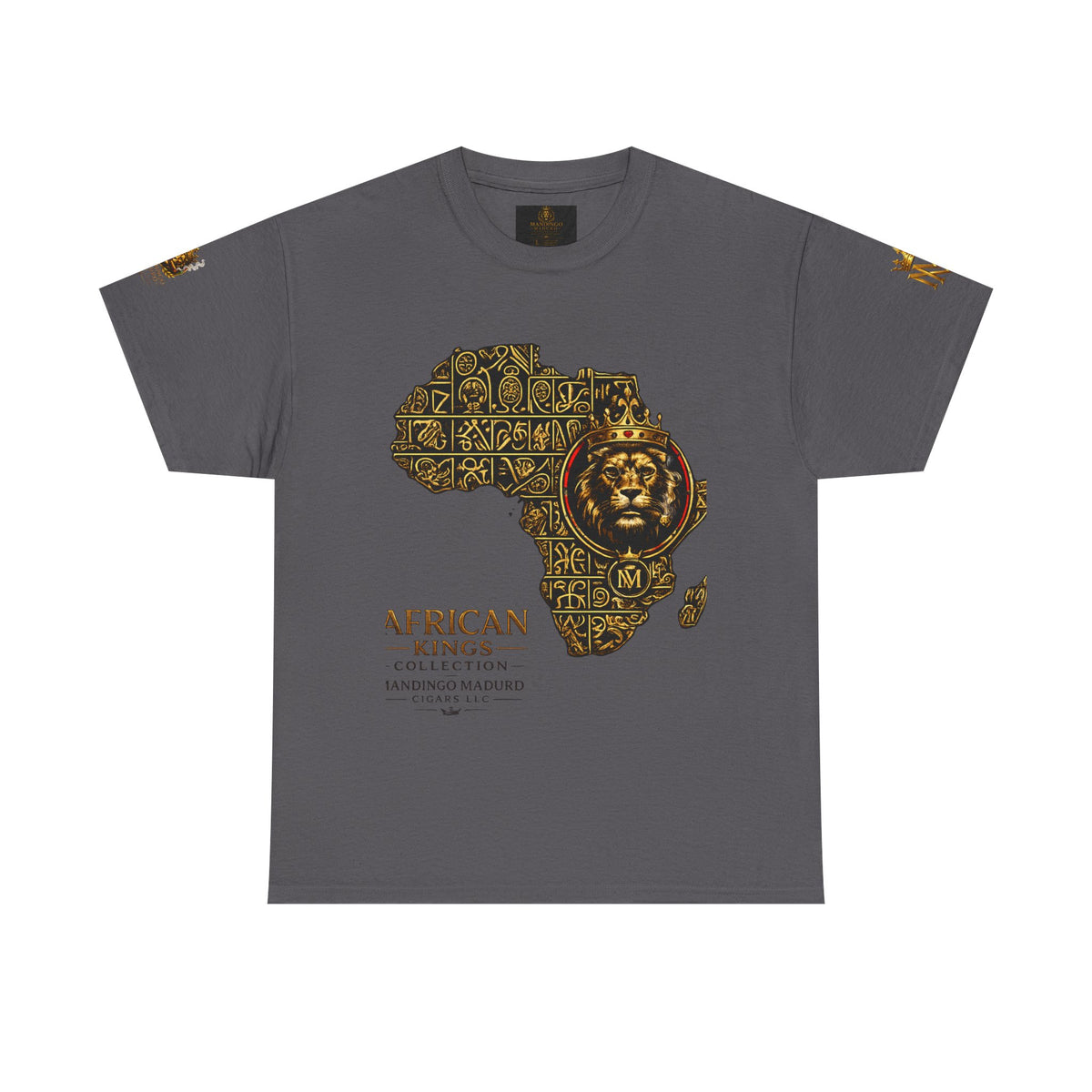 African Kings Lion Map T-Shirt — Afrocentric Royalty Graphic Tee