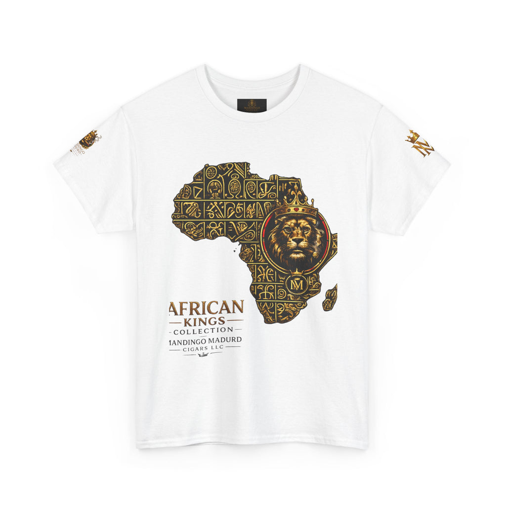 African Kings Lion Map T-Shirt — Afrocentric Royalty Graphic Tee