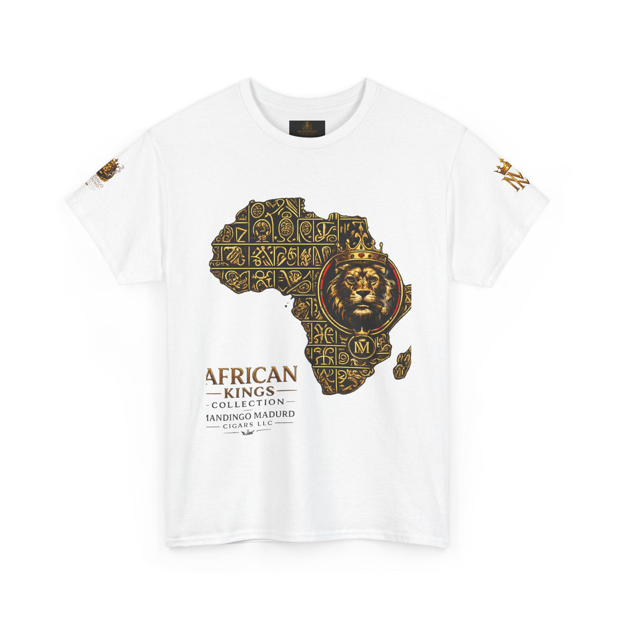 African Kings Lion Map T-Shirt — Afrocentric Royalty Graphic Tee