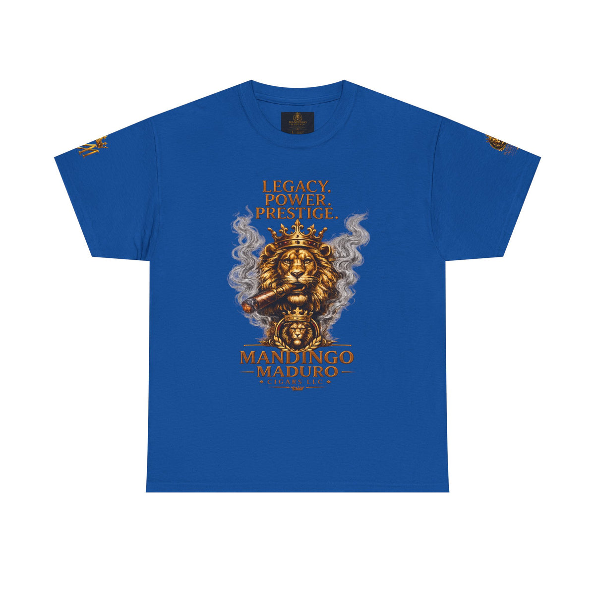 Lion Crest T-Shirt — "Legacy. Power. Prestige." Mandingo Maduro Graphic Tee