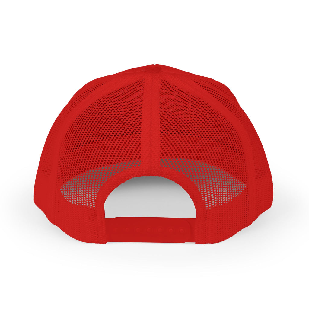 Lion Crest Snapback Trucker Cap — Vintage Regal Crest Embroidered Mesh Hat