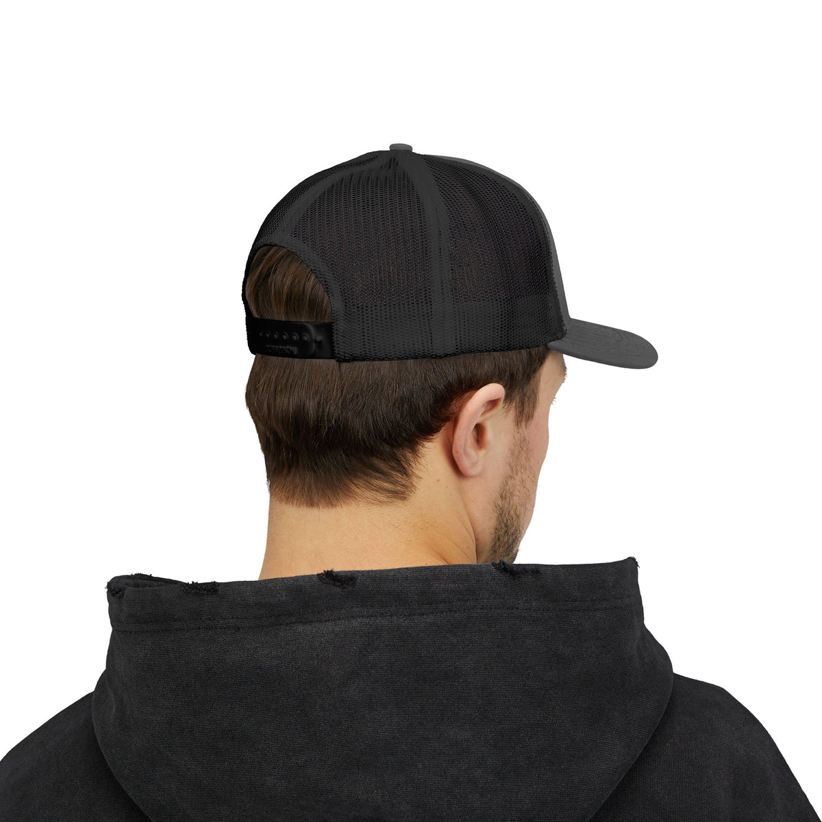 Lion Crest Snapback Trucker Cap — Vintage Regal Crest Embroidered Mesh Hat