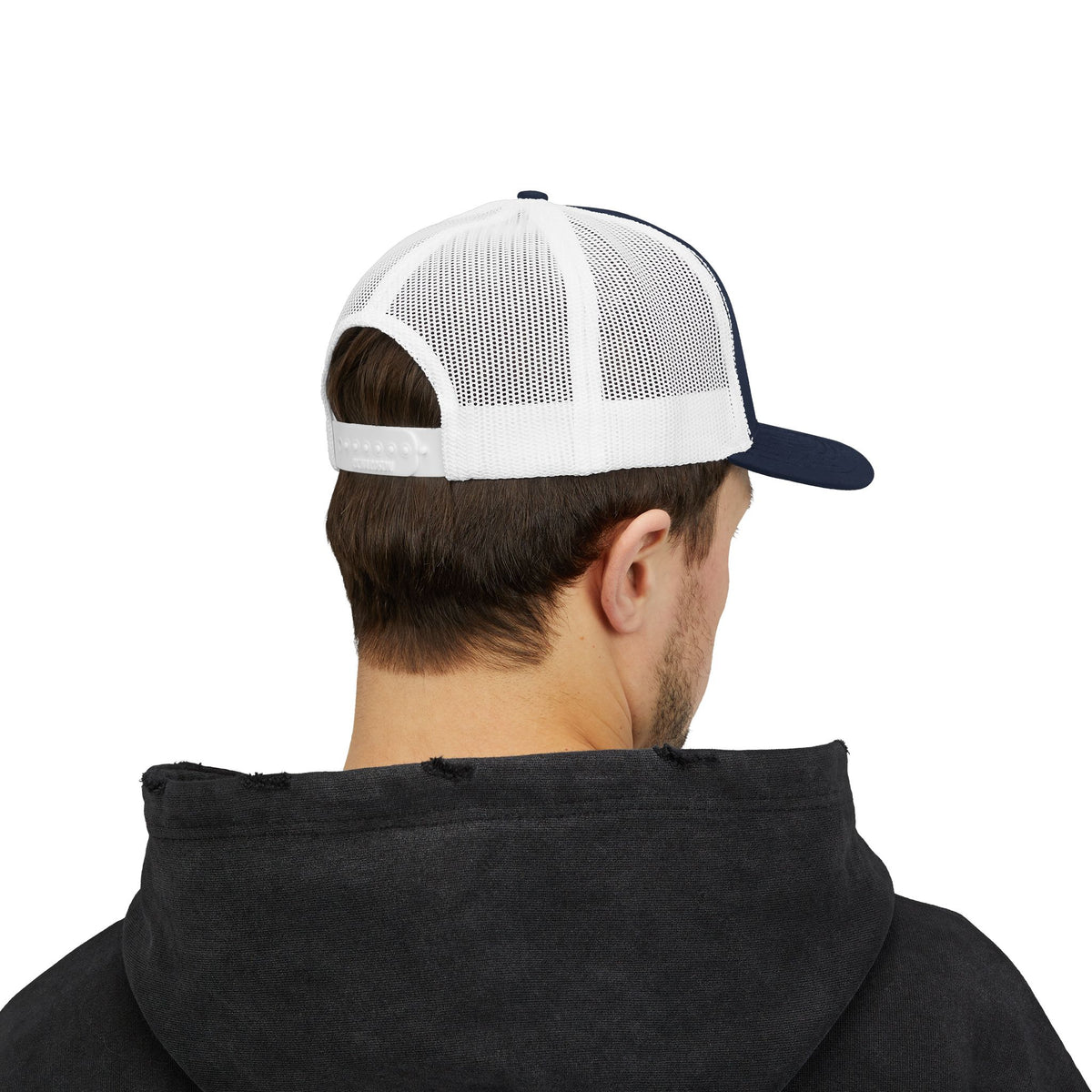 Lion Crest Snapback Trucker Cap — Vintage Regal Crest Embroidered Mesh Hat