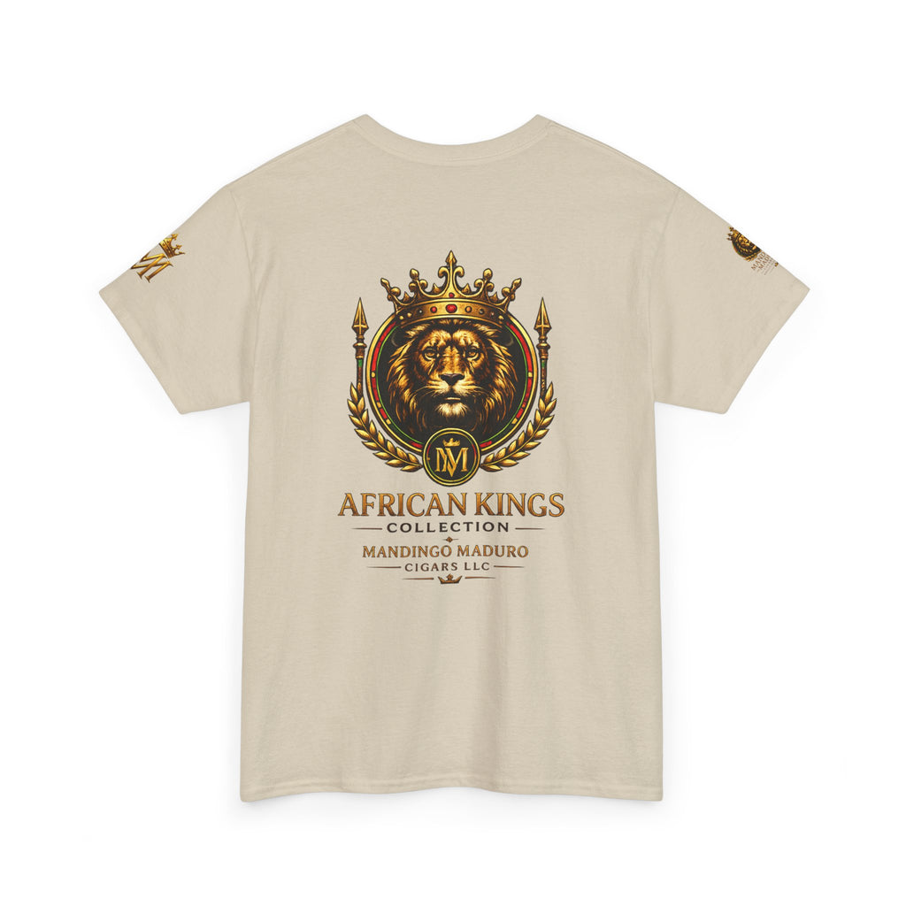 African Kings Lion Map T-Shirt — Afrocentric Royalty Graphic Tee