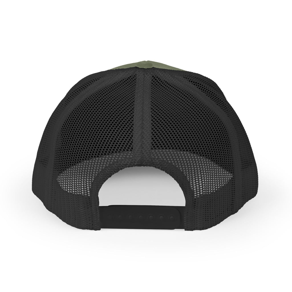 Lion Crest Snapback Trucker Cap — Vintage Regal Crest Embroidered Mesh Hat