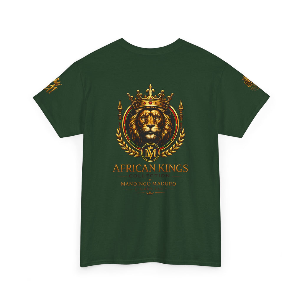 African Kings Lion Map T-Shirt — Afrocentric Royalty Graphic Tee