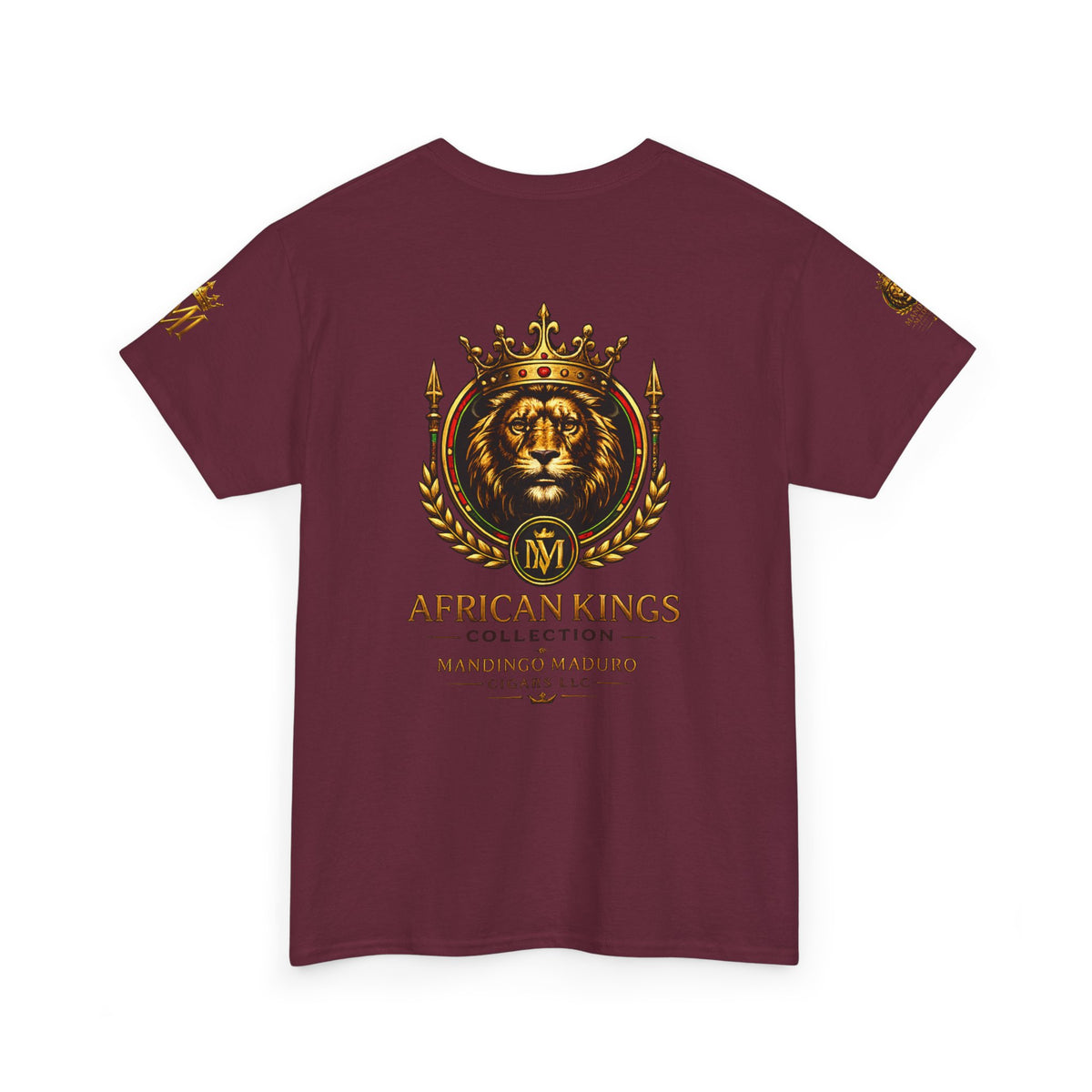 African Kings Lion Map T-Shirt — Afrocentric Royalty Graphic Tee