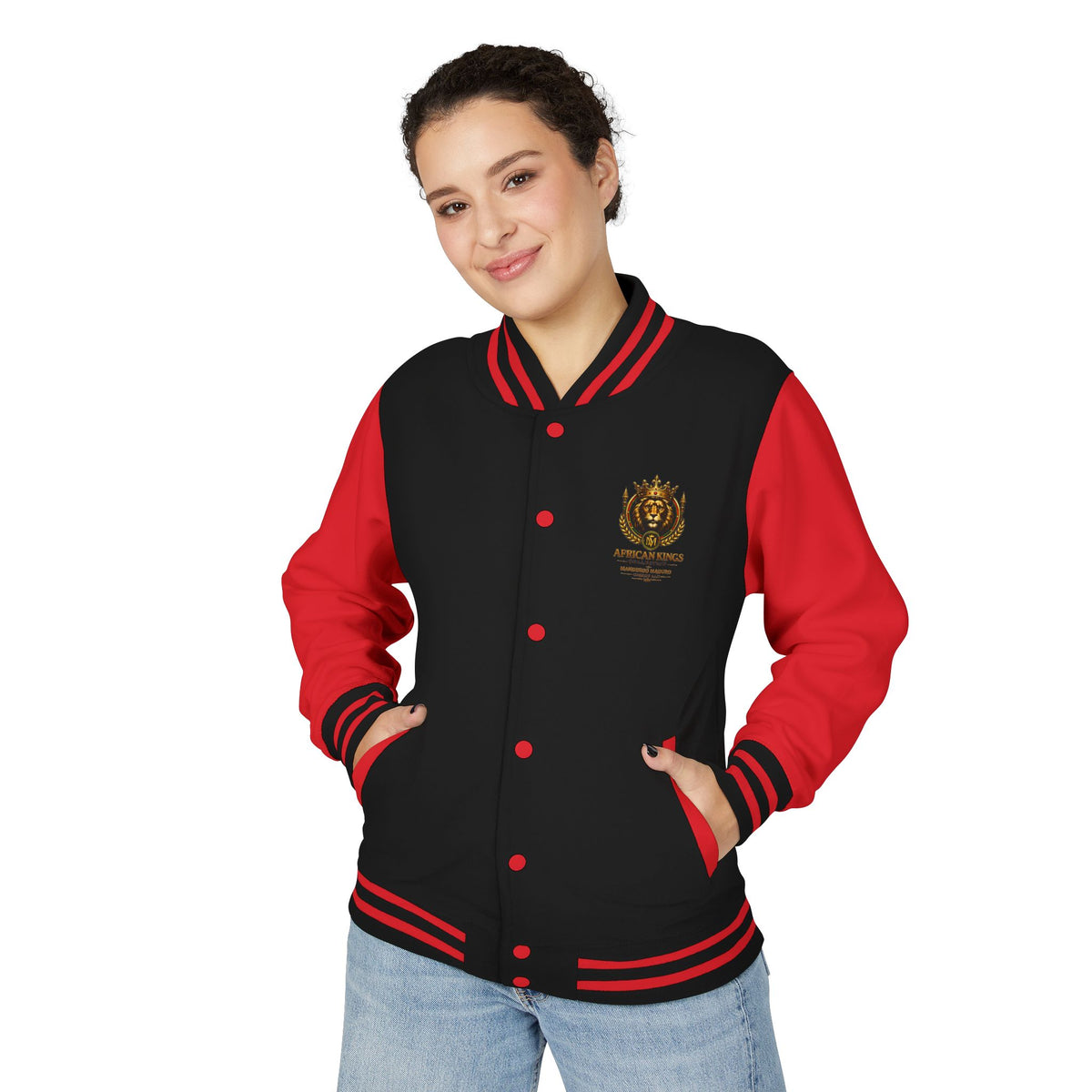 Lion Crown Letterman Jacket — African Kings Collection Varsity Jacket
