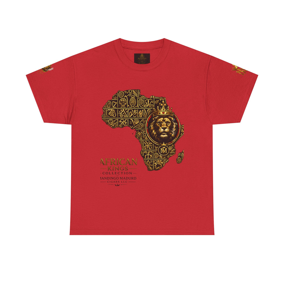 African Kings Lion Map T-Shirt — Afrocentric Royalty Graphic Tee