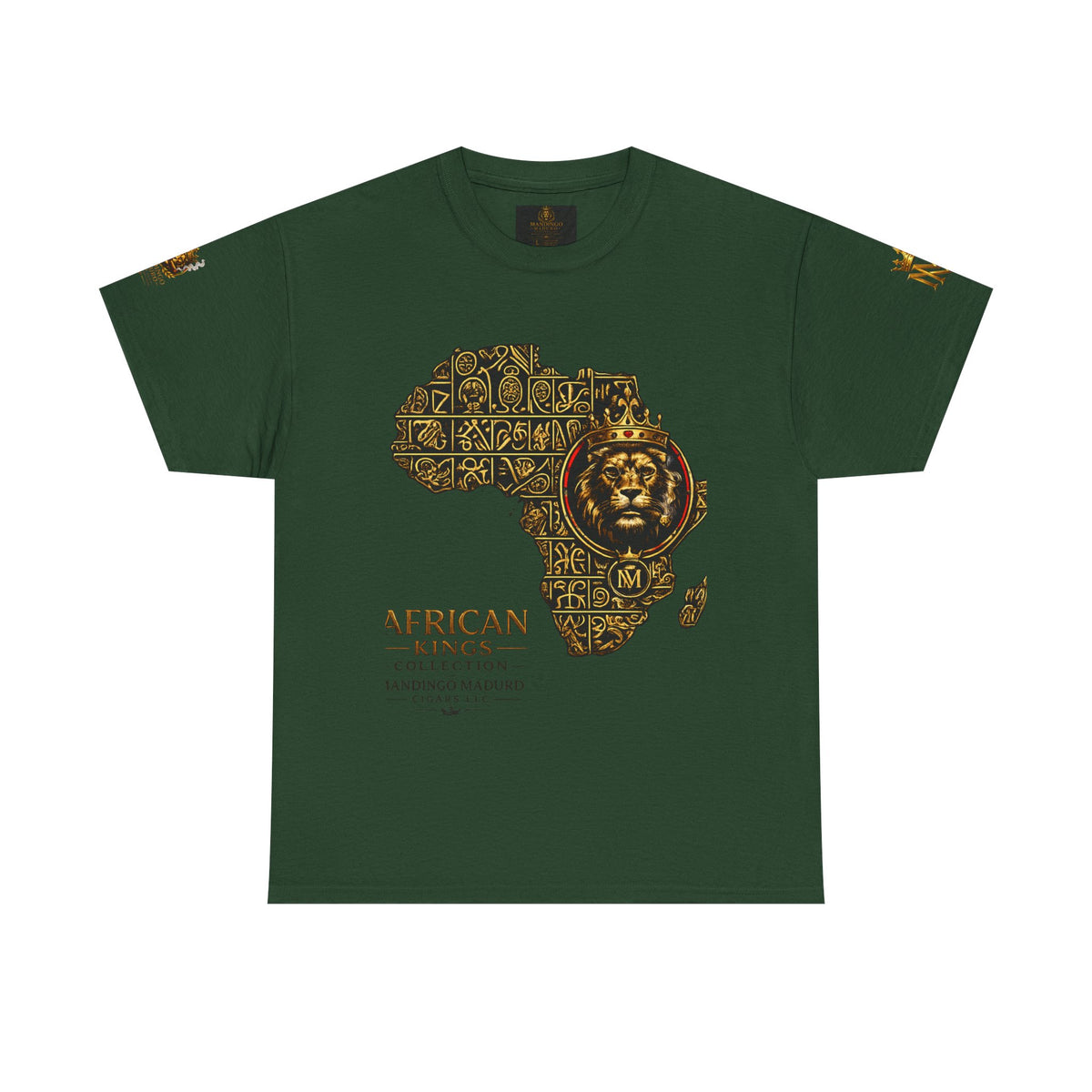 African Kings Lion Map T-Shirt — Afrocentric Royalty Graphic Tee