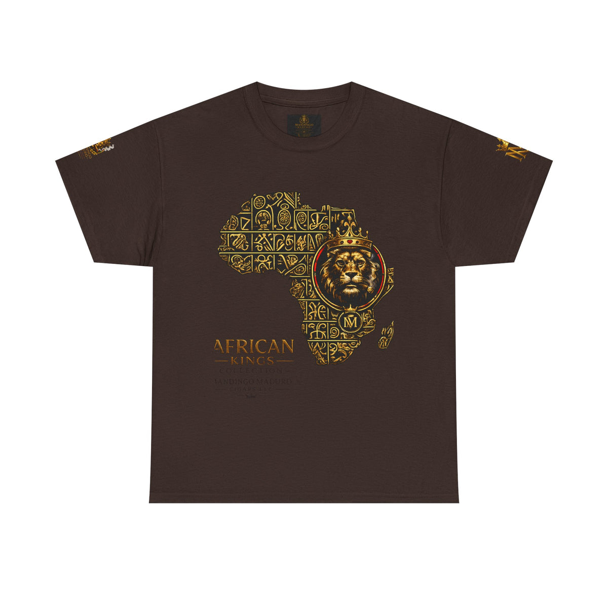 African Kings Lion Map T-Shirt — Afrocentric Royalty Graphic Tee