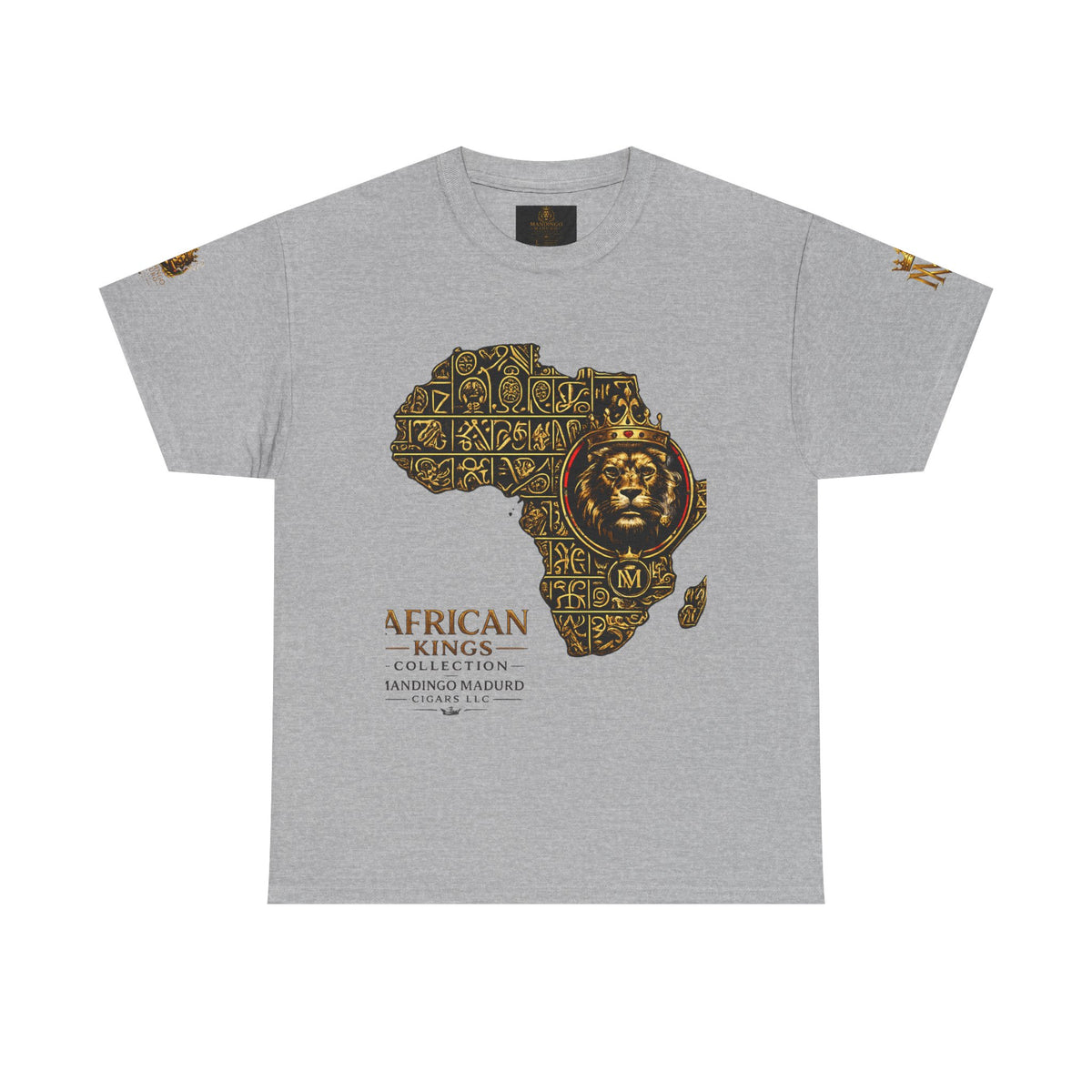 African Kings Lion Map T-Shirt — Afrocentric Royalty Graphic Tee