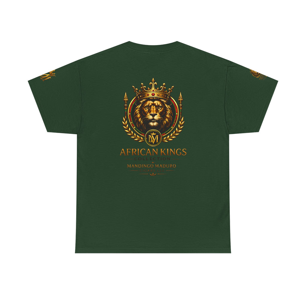 African Kings Lion Map T-Shirt — Afrocentric Royalty Graphic Tee