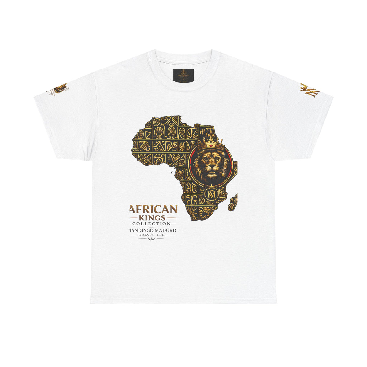 African Kings Lion Map T-Shirt — Afrocentric Royalty Graphic Tee