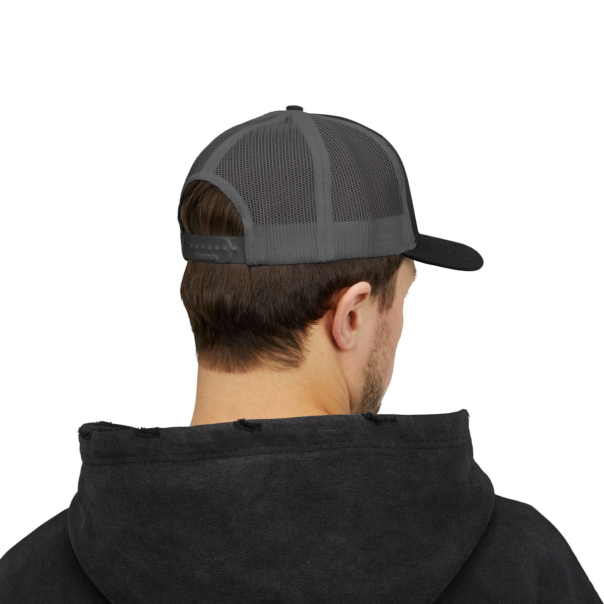 Lion Crest Snapback Trucker Cap — Vintage Regal Crest Embroidered Mesh Hat