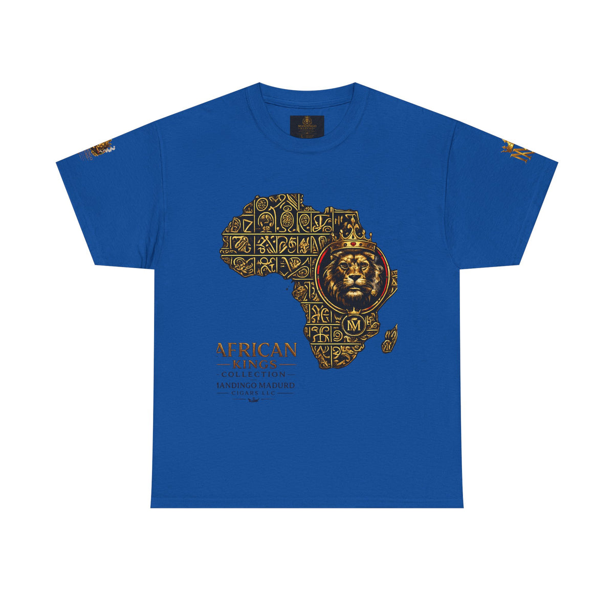 African Kings Lion Map T-Shirt — Afrocentric Royalty Graphic Tee