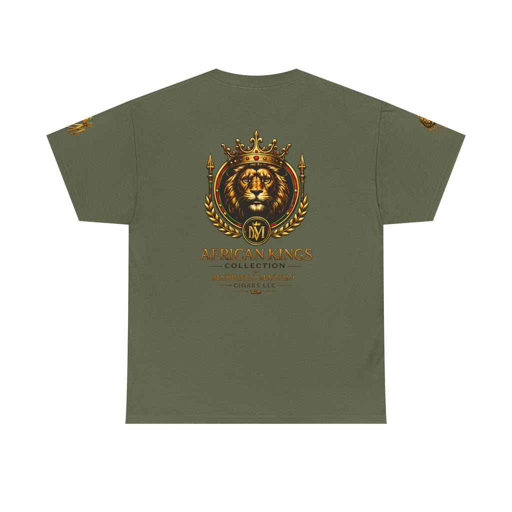 African Kings Lion Map T-Shirt — Afrocentric Royalty Graphic Tee