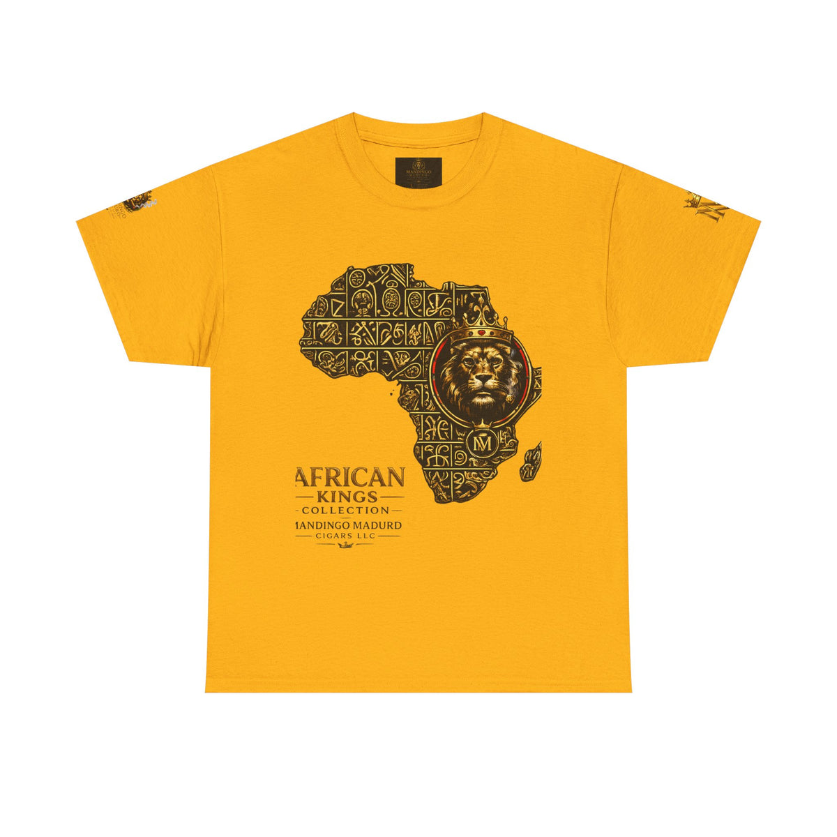 African Kings Lion Map T-Shirt — Afrocentric Royalty Graphic Tee