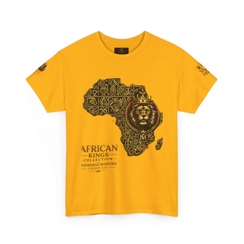 African Kings Lion Map T-Shirt — Afrocentric Royalty Graphic Tee