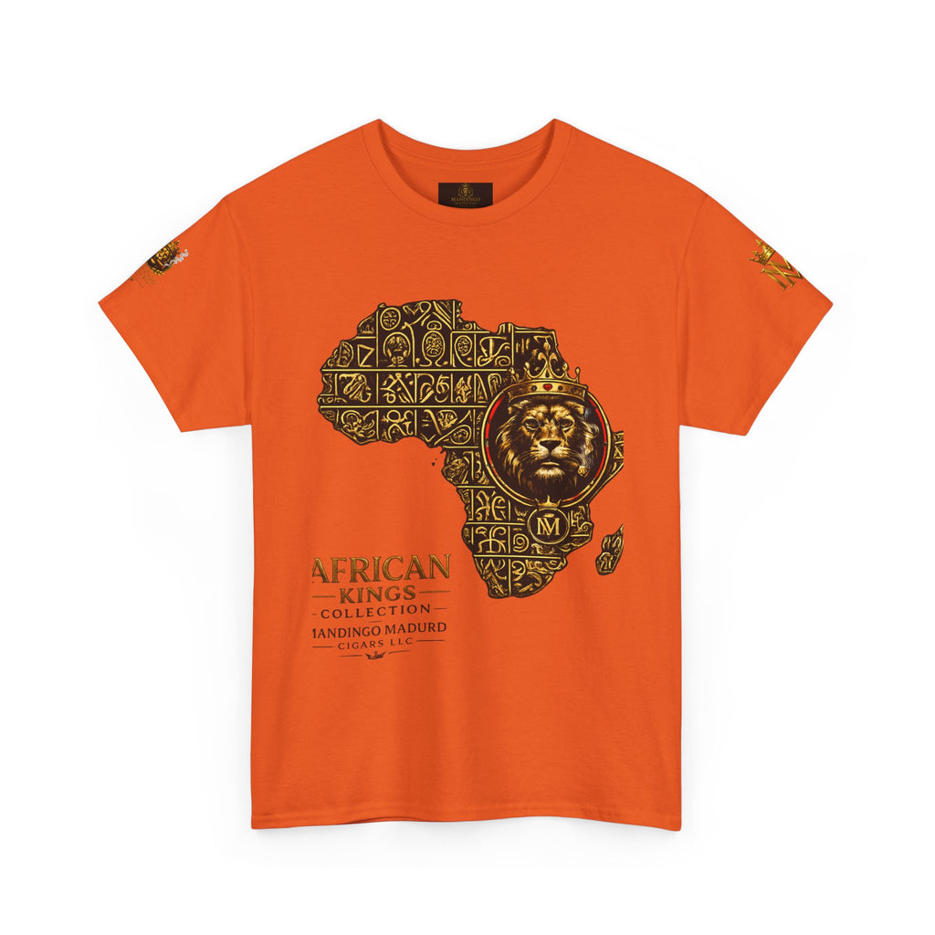 African Kings Lion Map T-Shirt — Afrocentric Royalty Graphic Tee