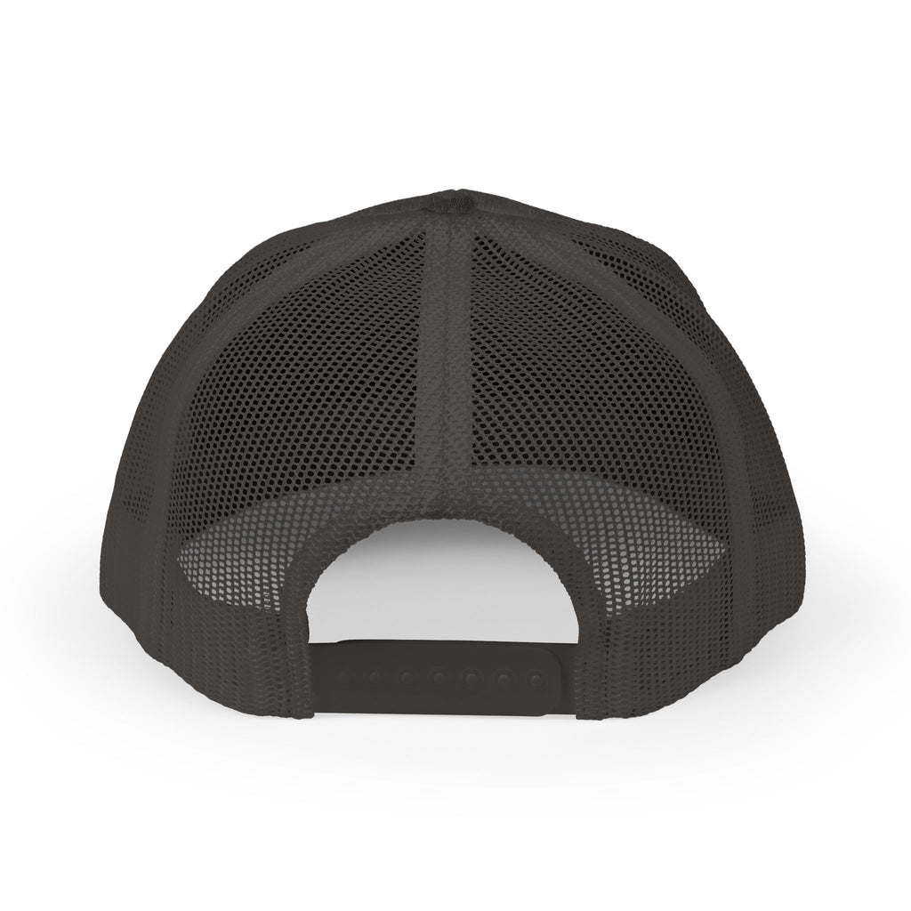 Lion Crest Snapback Trucker Cap — Vintage Regal Crest Embroidered Mesh Hat