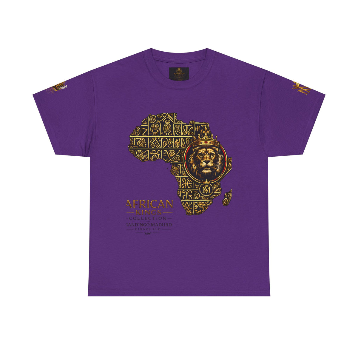 African Kings Lion Map T-Shirt — Afrocentric Royalty Graphic Tee