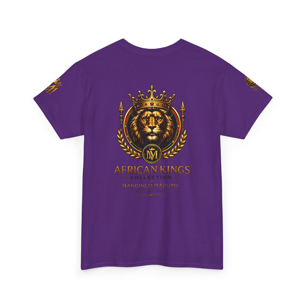 African Kings Lion Map T-Shirt — Afrocentric Royalty Graphic Tee