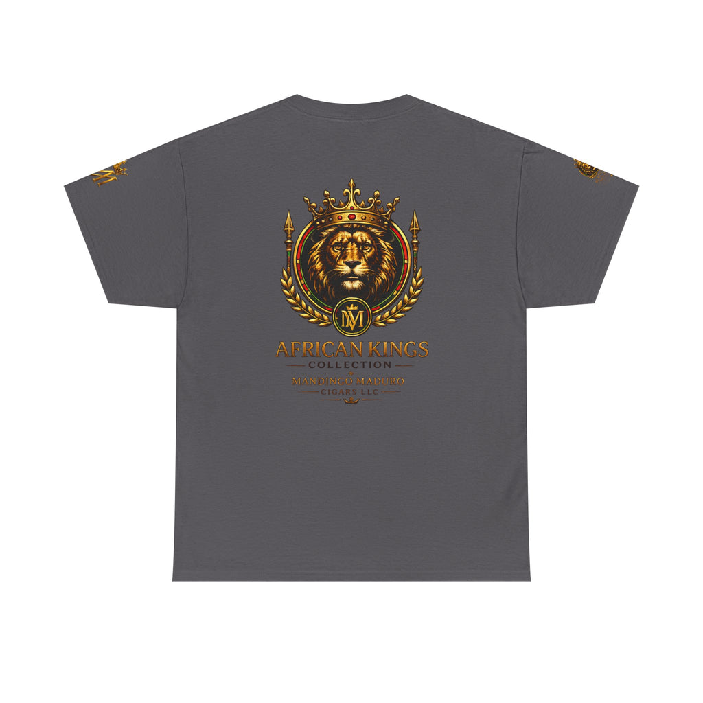 African Kings Lion Map T-Shirt — Afrocentric Royalty Graphic Tee