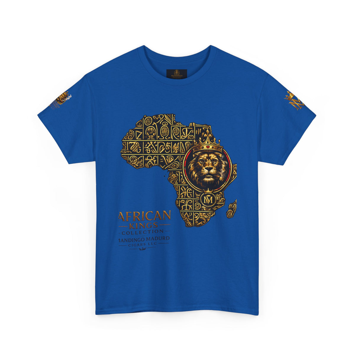 African Kings Lion Map T-Shirt — Afrocentric Royalty Graphic Tee